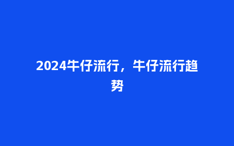 2024牛仔流行，牛仔流行趋势_http://www.kushangpin.com_服装百科_第1张