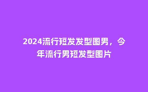 2024流行短发发型图男,今年流行男短发型图片_服装百科_第1张_酷尚品 2024流行短发发型图男,今年流行男短发型图片_http://www.kushangpin.com_服装百科_第1张