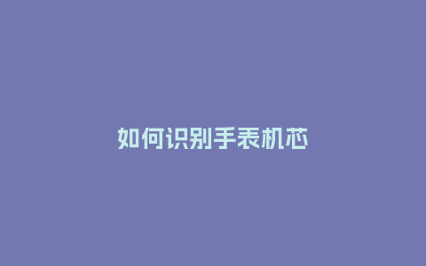 如何识别手表机芯_手表百科_第1张_酷尚品 如何识别手表机芯_http://www.kushangpin.com_手表百科_第1张