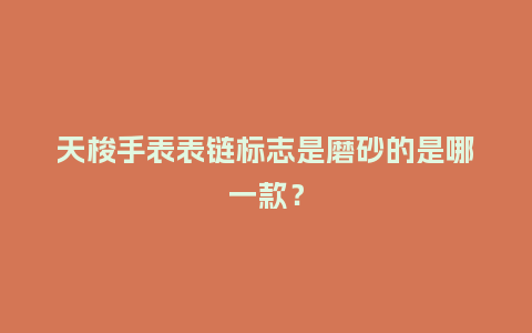天梭手表表链标志是磨砂的是哪一款？_http://www.kushangpin.com_手表百科_第1张