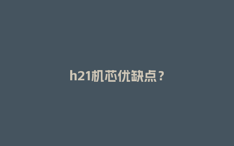 h21机芯优缺点？_http://www.kushangpin.com_手表百科_第1张