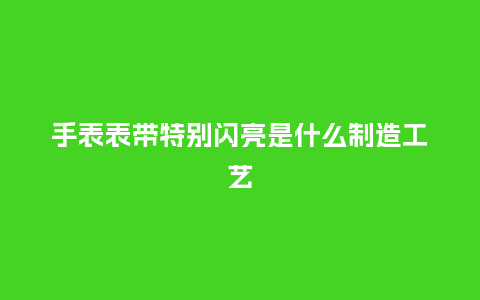 手表表带特别闪亮是什么制造工艺_http://www.kushangpin.com_手表百科_第1张