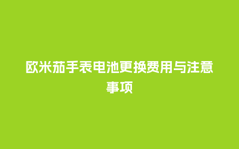 欧米茄手表电池更换费用与注意事项_http://www.kushangpin.com_手表百科_第1张