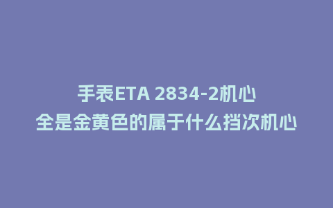 手表ETA 2834-2机心全是金黄色的属于什么挡次机心_手表百科_第1张_酷尚品 手表ETA 2834-2机心全是金黄色的属于什么挡次机心_http://www.kushangpin.com_手表百科_第1张
