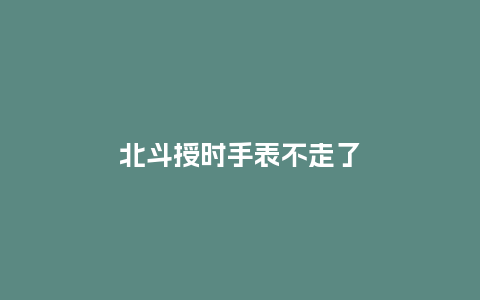北斗授时手表不走了_http://www.kushangpin.com_手表百科_第1张
