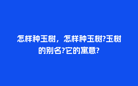 怎样种玉树,怎样种玉树?玉树的别名?它的寓意?_鲜花知识_第1张_酷尚品 怎样种玉树,怎样种玉树?玉树的别名?它的寓意?_https://www.kushangpin.com_鲜花知识_第1张