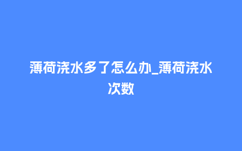 薄荷浇水多了怎么办_薄荷浇水次数_鲜花知识_第1张_酷尚品 薄荷浇水多了怎么办_薄荷浇水次数_https://www.kushangpin.com_鲜花知识_第1张