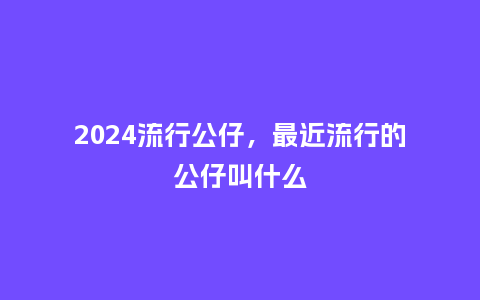 2024流行公仔，最近流行的公仔叫什么_https://www.kushangpin.com_服装百科_第1张