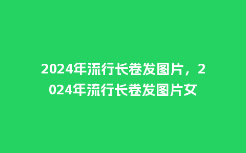2024年流行长卷发图片，2024年流行长卷发图片女_https://www.kushangpin.com_服装百科_第1张