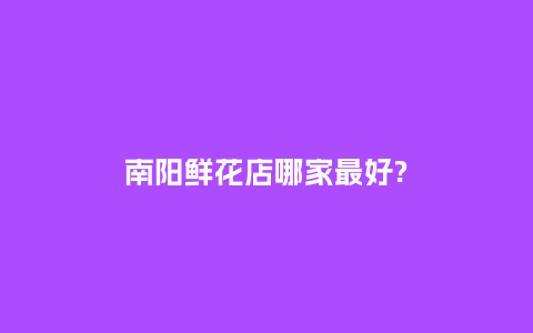 南阳鲜花店哪家最好?_https://www.kushangpin.com_送礼知识_第1张
