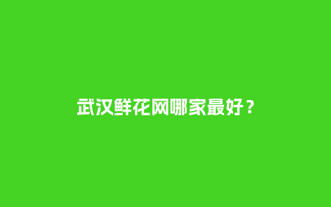 武汉鲜花网哪家最好？_https://www.kushangpin.com_送礼知识_第1张
