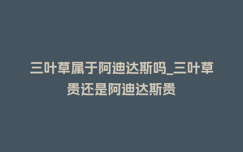三叶草属于阿迪达斯吗_三叶草贵还是阿迪达斯贵_鲜花知识_第1张_酷尚品 三叶草属于阿迪达斯吗_三叶草贵还是阿迪达斯贵_http://www.kushangpin.com_鲜花知识_第1张