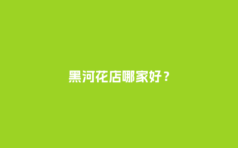 黑河花店哪家好？_https://www.kushangpin.com_送礼知识_第1张