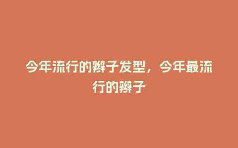 今年流行的辫子发型,今年最流行的辫子_服装百科_第1张_酷尚品 今年流行的辫子发型,今年最流行的辫子_https://www.kushangpin.com_服装百科_第1张