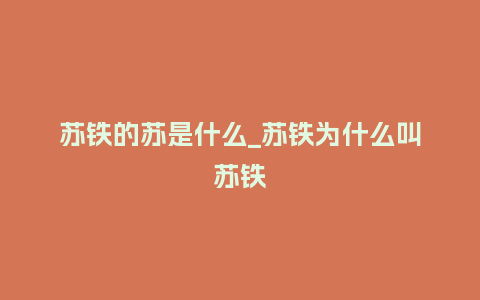 苏铁的苏是什么_苏铁为什么叫苏铁_http://www.kushangpin.com_鲜花知识_第1张