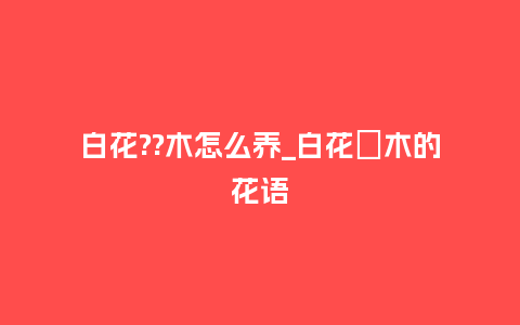 白花??木怎么养_白花檵木的花语_鲜花知识_第1张_酷尚品 白花??木怎么养_白花檵木的花语_https://www.kushangpin.com_鲜花知识_第1张