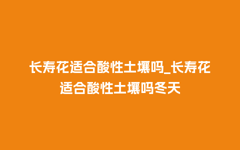 长寿花适合酸性土壤吗_长寿花适合酸性土壤吗冬天_http://www.kushangpin.com_鲜花知识_第1张