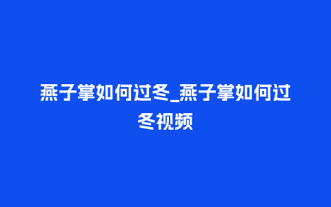 燕子掌如何过冬_燕子掌如何过冬视频_鲜花知识_第1张_酷尚品 燕子掌如何过冬_燕子掌如何过冬视频_http://www.kushangpin.com_鲜花知识_第1张