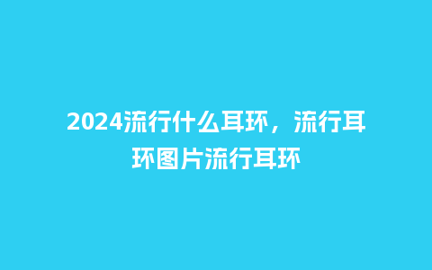 2024流行什么耳环，流行耳环图片流行耳环_https://www.kushangpin.com_服装百科_第1张