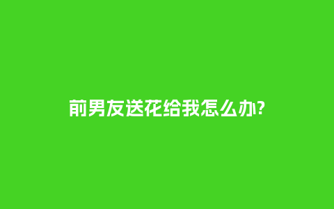 前男友送花给我怎么办?_https://www.kushangpin.com_送礼知识_第1张