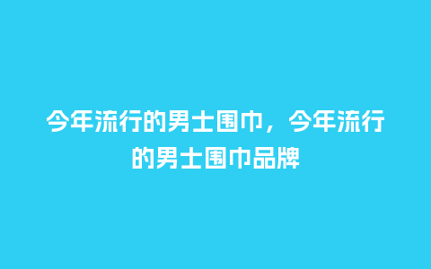 今年流行的男士围巾,今年流行的男士围巾品牌_服装百科_第1张_酷尚品 今年流行的男士围巾,今年流行的男士围巾品牌_https://www.kushangpin.com_服装百科_第1张