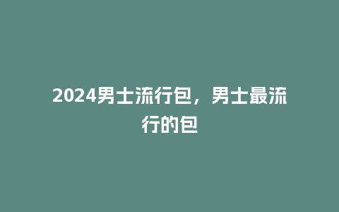 2024男士流行包，男士最流行的包_https://www.kushangpin.com_服装百科_第1张