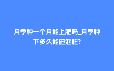 月季种一个月能上肥吗_月季种下多久能施沤肥?_鲜花知识_第1张_酷尚品 月季种一个月能上肥吗_月季种下多久能施沤肥?_https://www.kushangpin.com_鲜花知识_第1张