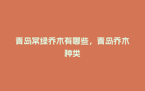 青岛常绿乔木有哪些,青岛乔木种类_鲜花知识_第1张_酷尚品 青岛常绿乔木有哪些,青岛乔木种类_https://www.kushangpin.com_鲜花知识_第1张