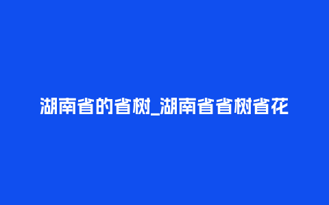 湖南省的省树_湖南省省树省花_鲜花知识_第1张_酷尚品 湖南省的省树_湖南省省树省花_http://www.kushangpin.com_鲜花知识_第1张