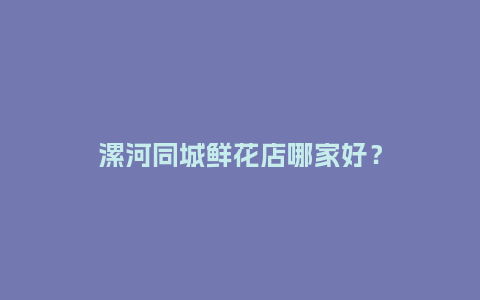 漯河同城鲜花店哪家好？_https://www.kushangpin.com_送礼知识_第1张