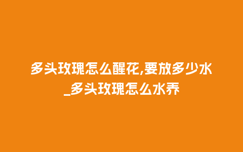 多头玫瑰怎么醒花,要放多少水_多头玫瑰怎么水养_鲜花知识_第1张_酷尚品 多头玫瑰怎么醒花,要放多少水_多头玫瑰怎么水养_https://www.kushangpin.com_鲜花知识_第1张