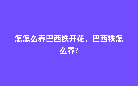 怎怎么养巴西铁开花,巴西铁怎么养?_鲜花知识_第1张_酷尚品 怎怎么养巴西铁开花,巴西铁怎么养?_https://www.kushangpin.com_鲜花知识_第1张