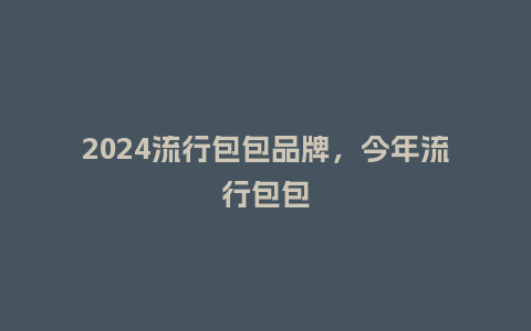 2024流行包包品牌，今年流行包包_https://www.kushangpin.com_服装百科_第1张