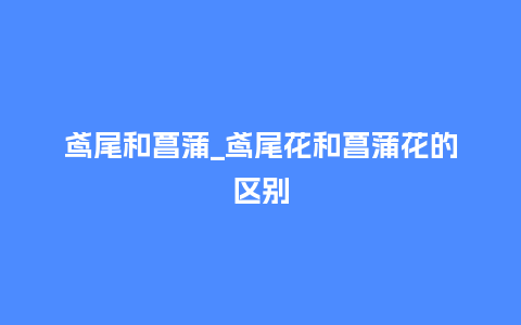 鸢尾和菖蒲_鸢尾花和菖蒲花的区别_鲜花知识_第1张_酷尚品 鸢尾和菖蒲_鸢尾花和菖蒲花的区别_https://www.kushangpin.com_鲜花知识_第1张