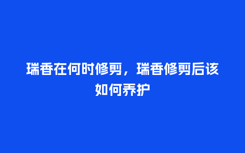 瑞香在何时修剪,瑞香修剪后该如何养护_鲜花知识_第1张_酷尚品 瑞香在何时修剪,瑞香修剪后该如何养护_https://www.kushangpin.com_鲜花知识_第1张