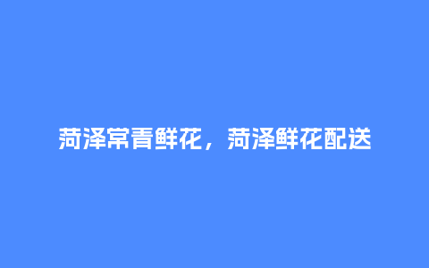 菏泽常青鲜花,菏泽鲜花配送_鲜花知识_第1张_酷尚品 菏泽常青鲜花,菏泽鲜花配送_https://www.kushangpin.com_鲜花知识_第1张
