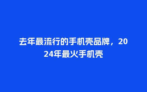 去年最流行的手机壳品牌,2024年最火手机壳_服装百科_第1张_酷尚品 去年最流行的手机壳品牌,2024年最火手机壳_https://www.kushangpin.com_服装百科_第1张