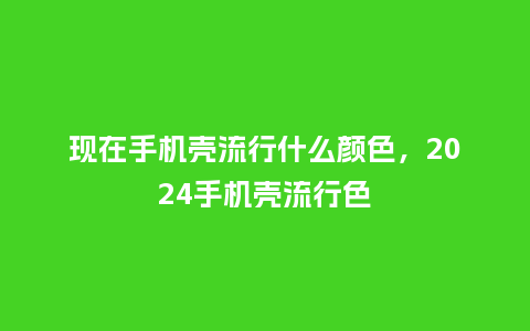 现在手机壳流行什么颜色,2024手机壳流行色_服装百科_第1张_酷尚品 现在手机壳流行什么颜色,2024手机壳流行色_https://www.kushangpin.com_服装百科_第1张