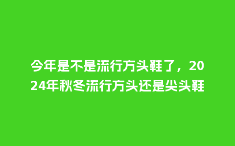 今年是不是流行方头鞋了,2024年秋冬流行方头还是尖头鞋_服装百科_第1张_酷尚品 今年是不是流行方头鞋了,2024年秋冬流行方头还是尖头鞋_https://www.kushangpin.com_服装百科_第1张
