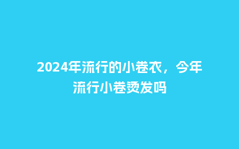 2024年流行的小卷衣,今年流行小卷烫发吗_服装百科_第1张_酷尚品 2024年流行的小卷衣,今年流行小卷烫发吗_https://www.kushangpin.com_服装百科_第1张