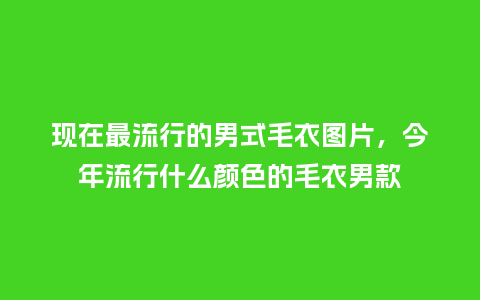 现在最流行的男式毛衣图片,今年流行什么颜色的毛衣男款_服装百科_第1张_酷尚品 现在最流行的男式毛衣图片,今年流行什么颜色的毛衣男款_https://www.kushangpin.com_服装百科_第1张