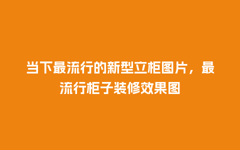 当下最流行的新型立柜图片,最流行柜子装修效果图_服装百科_第1张_酷尚品 当下最流行的新型立柜图片,最流行柜子装修效果图_https://www.kushangpin.com_服装百科_第1张