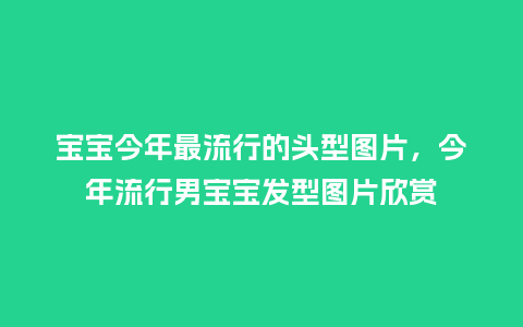宝宝今年最流行的头型图片,今年流行男宝宝发型图片欣赏_服装百科_第1张_酷尚品 宝宝今年最流行的头型图片,今年流行男宝宝发型图片欣赏_https://www.kushangpin.com_服装百科_第1张
