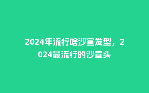 2024年流行啥沙宣发型，2024最流行的沙宣头_https://www.kushangpin.com_服装百科_第1张