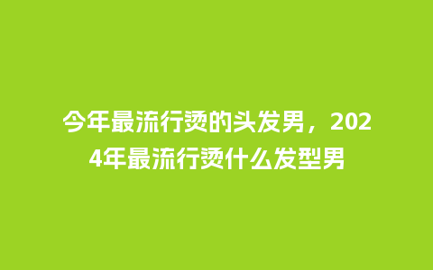 今年最流行烫的头发男,2024年最流行烫什么发型男_服装百科_第1张_酷尚品 今年最流行烫的头发男,2024年最流行烫什么发型男_https://www.kushangpin.com_服装百科_第1张