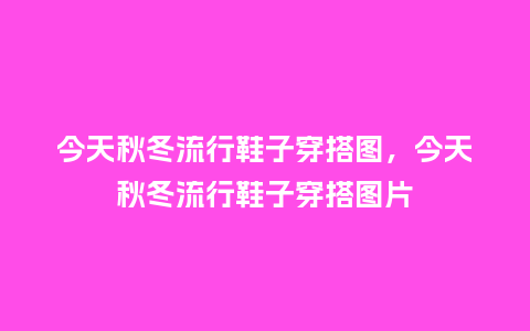 今天秋冬流行鞋子穿搭图,今天秋冬流行鞋子穿搭图片_服装百科_第1张_酷尚品 今天秋冬流行鞋子穿搭图,今天秋冬流行鞋子穿搭图片_https://www.kushangpin.com_服装百科_第1张