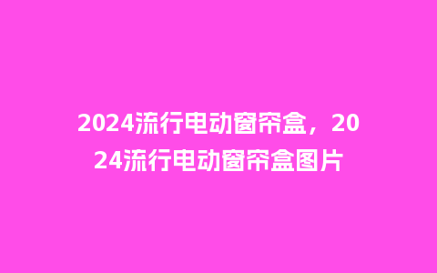 2024流行电动窗帘盒，2024流行电动窗帘盒图片_https://www.kushangpin.com_服装百科_第1张
